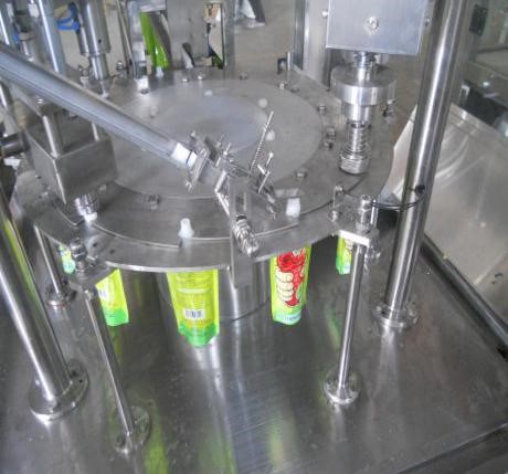 Automatic pouch filling and sealing machine
