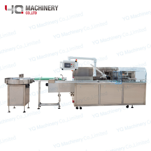 Bottle Cartoning Machine With Pack On Table And Dropping System