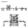 Linear Bottle Filling Line for Hand Sanitizer Gel Shampoo Body Wash Bottle Feeder Filler Pump Capping Labeling And Accumulator Table