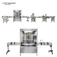 Linear Bottle Filling Line for Hand Sanitizer Gel Shampoo Body Wash Bottle Feeder Filler Pump Capping Labeling And Accumulator Table