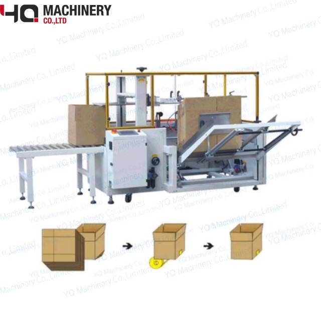 Automatic Carton Packing Line Case Erector Packer And Taper Machines