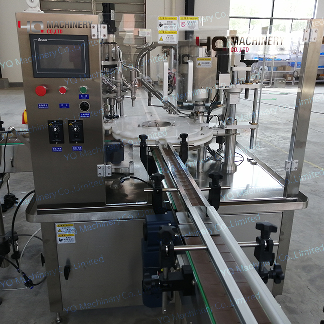 Small Bottle Filling And Capping Machine for Liquid Servo Piston Monoblock Fillers