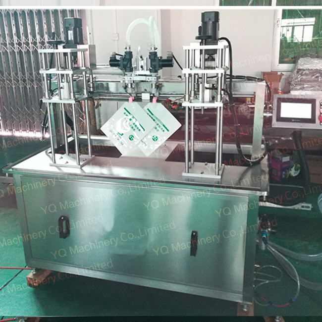 Spout Pouch Pack Filling And Capping Machine for Liquid Paste Standup Pouch Filler