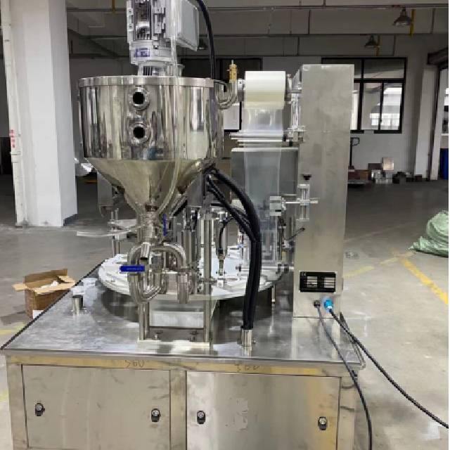 Rotary Cup Filler And Sealer For Honey Jam Ketchup Chili Sauce Tray Filling Machine