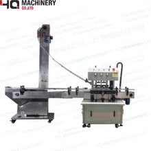 Automatic Inline Cappers For Bottle Jar Twist Off Closing Machine With Cap Elevator Sorter